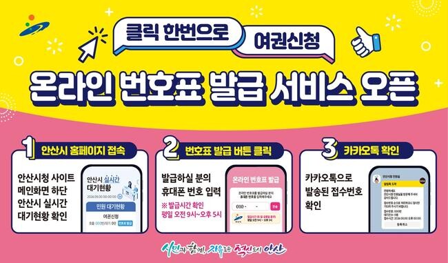 안산시, 경기도 최초로 여권 발급 온라인 번호표 발권 도입