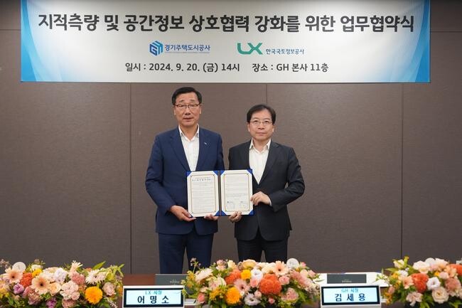 경기주택도시공사-한국국토정보공사, 지적 및 공간정보 분야 업무협약 체결