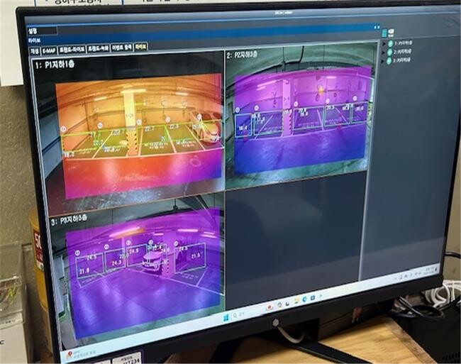 동대문구 이문동 공동주택 지하주차장에 설치된 열화상 CCTV