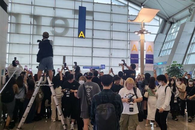 연예인 출국 시 공항혼잡 관련 사진 (자료=인천공항공사)