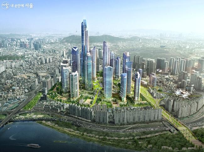 용산국제업무지구 조성 조감도(안) 