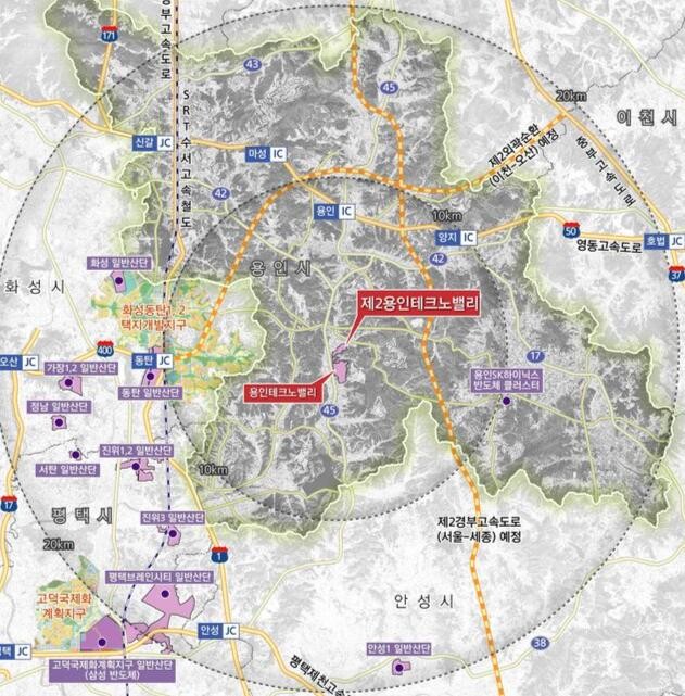 제2용인테크노밸리 위치도 