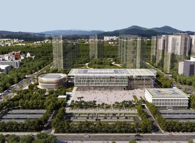 평택시(시장 정장선)는 2일 언론브리핑을 열고 신청사 건립 사업 국제설계공모 당선작을 발표했다.