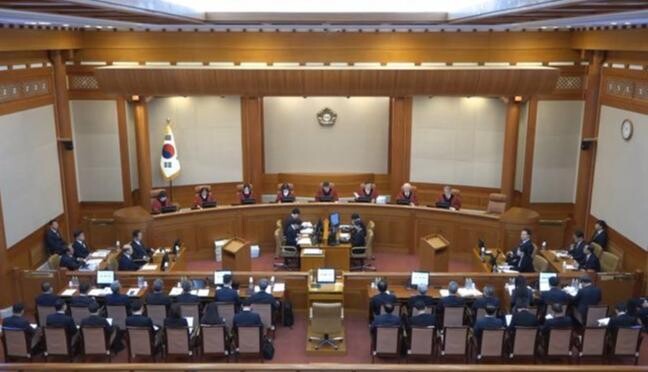 윤석열 탄핵 변론 영상 화면 (헌법재판소 제공)