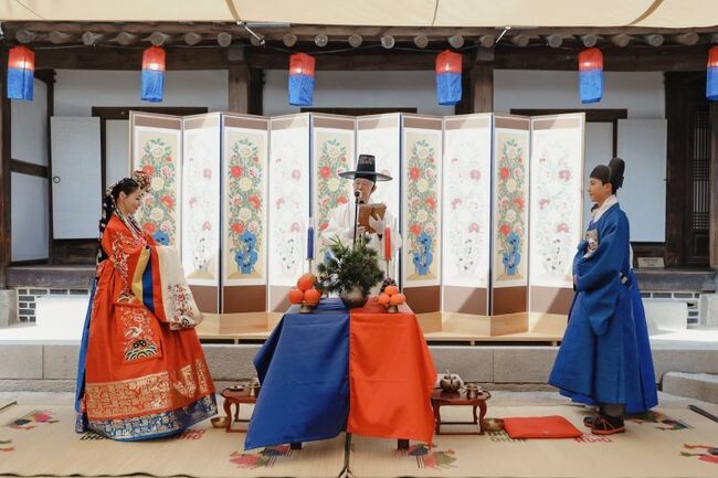 남산골 관혼상제 전통혼례 시연 ⓒ남산골한옥마을