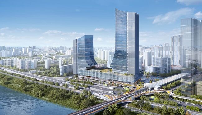 서울 동북권의 교통 관문 역할을 해온 동서울터미널이 2026년부터 지하 7층, 지상 39층 규모의 초대형 복합교통허브로 탈바꿈해 2031년 완공될 예정이다. 사진=조감도