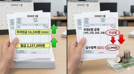 최저임금 1만원 돌파, 그런데 실수령액은 왜 줄어들까?
