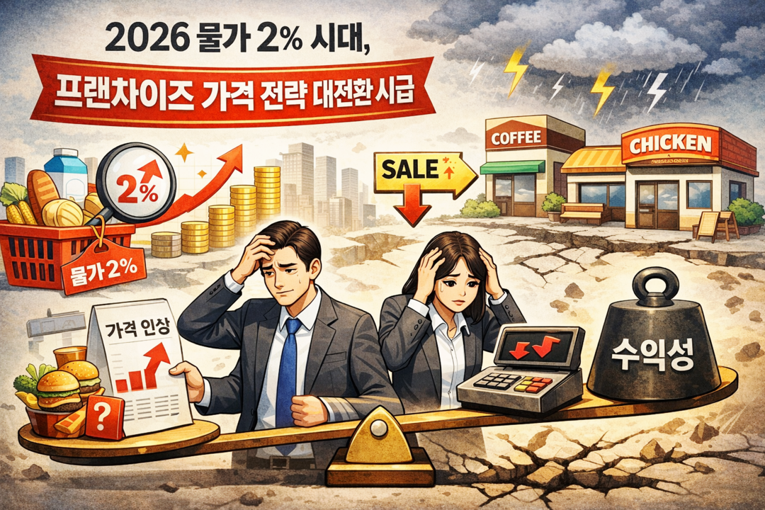 2026 물가 2% 시대, 프랜차이즈 가격 전략 대전환 시급