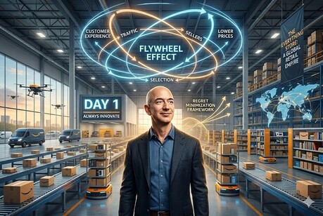 [그들의 성공 방정식 ⑥] 제프 베이조스: ‘후회 최소화’와 ‘플라이휠’이 만든 거대한 유통 제국