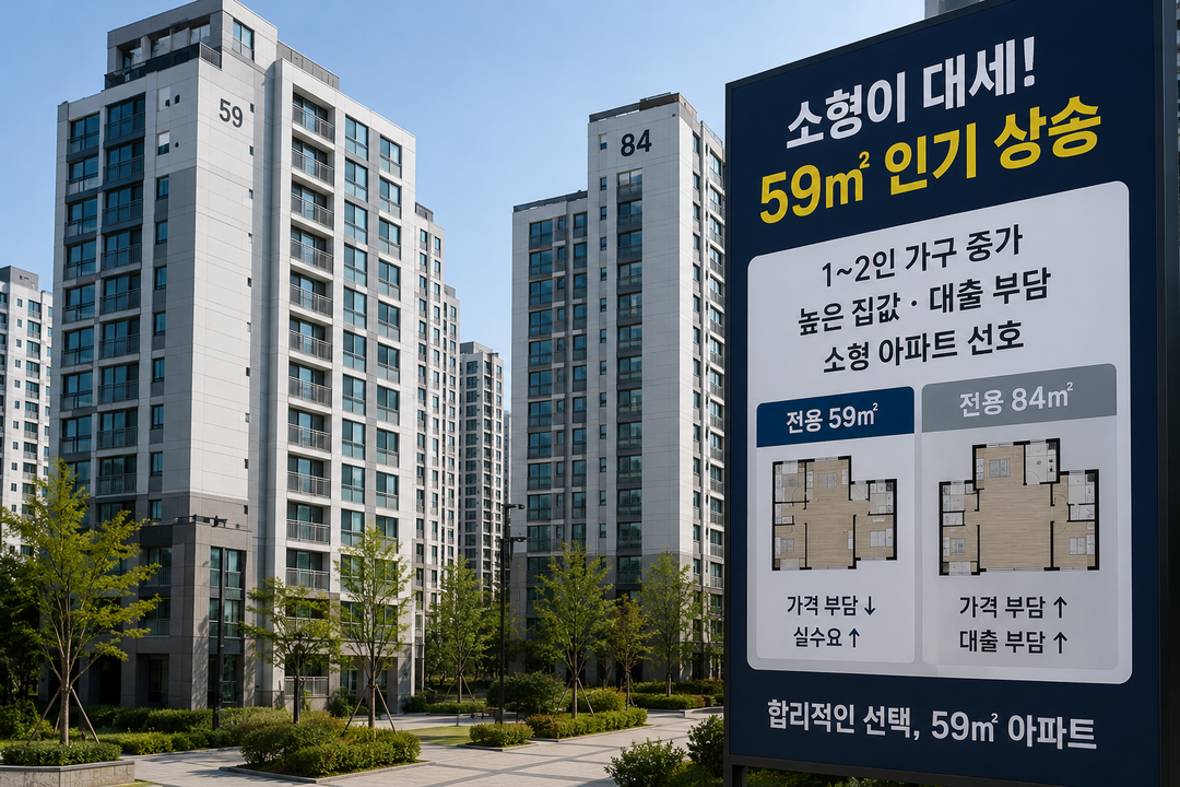 ‘국민평형’ 84㎡ 대신 59㎡…서울 아파트 수요 소형으로 이동