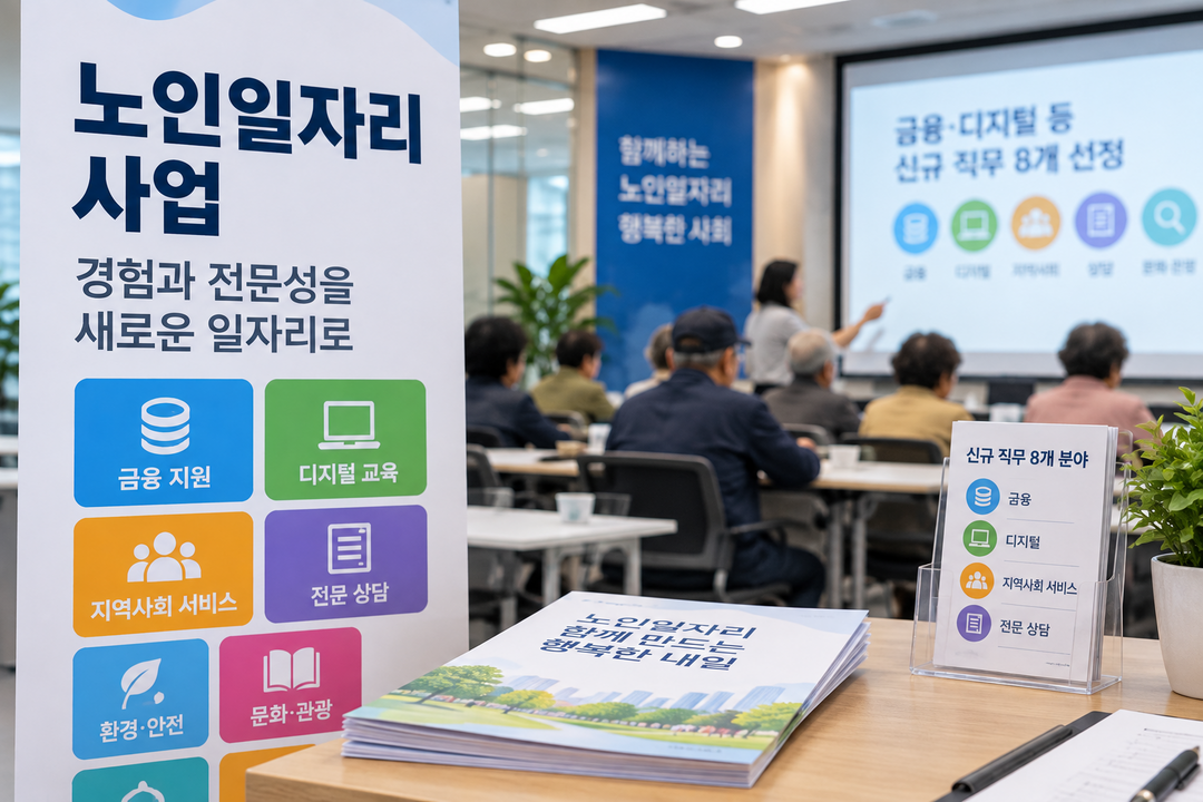 전문성 살린 노인일자리 늘린다…금융·디지털 등 신규 직무 8개 선정